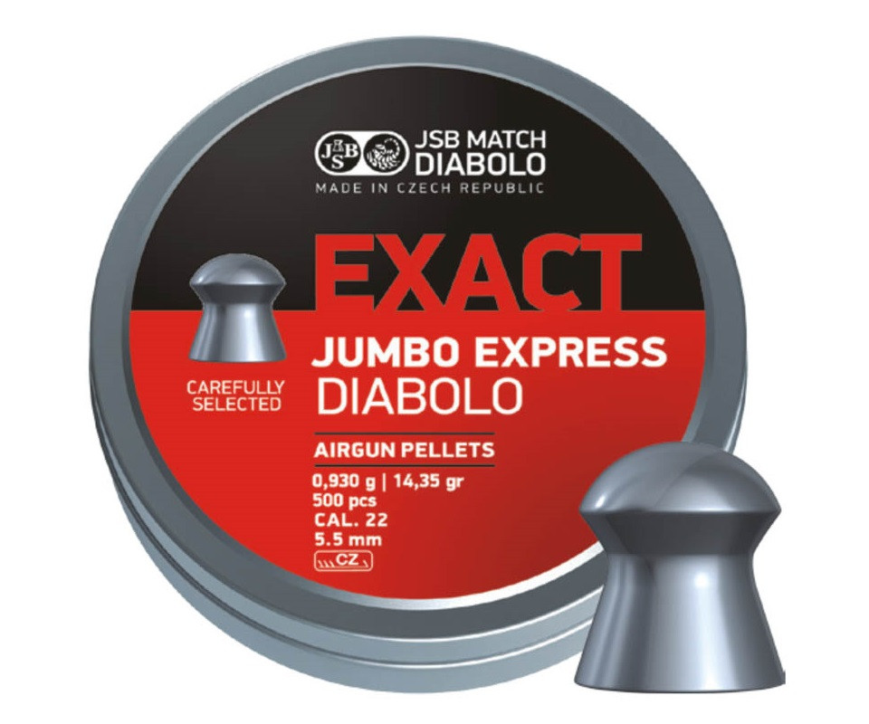 Пули пневматические JSB Exact Jumbo Express Diabolo 5.5 мм 0,93 грамма (500 шт).