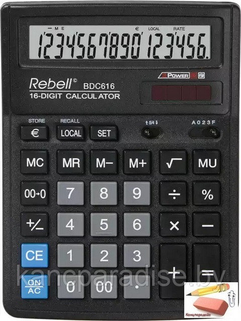 Калькулятор Rebell-BDC616 BX, 16-разрядный - фото 2 - id-p146111074