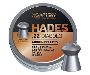 Пули пневматические JSB Hades Diabolo 5.5 мм 1,03 грамма (500 шт).