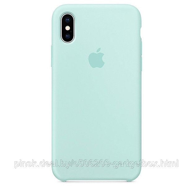 Чехол Silicone Case для Apple iPhone X Max / iPhone XS Max, #43 Aquamarine (Аквамарин) - фото 1 - id-p146124361