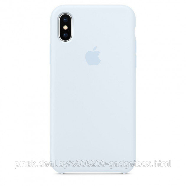 Чехол Silicone Case для Apple iPhone X Max / iPhone XS Max, #44 Sky blue (Небесно-голубой) - фото 1 - id-p146124362