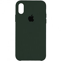 Чехол Silicone Case для Apple iPhone X Max / iPhone XS Max, #48 Dark Green (Темно-зеленый)