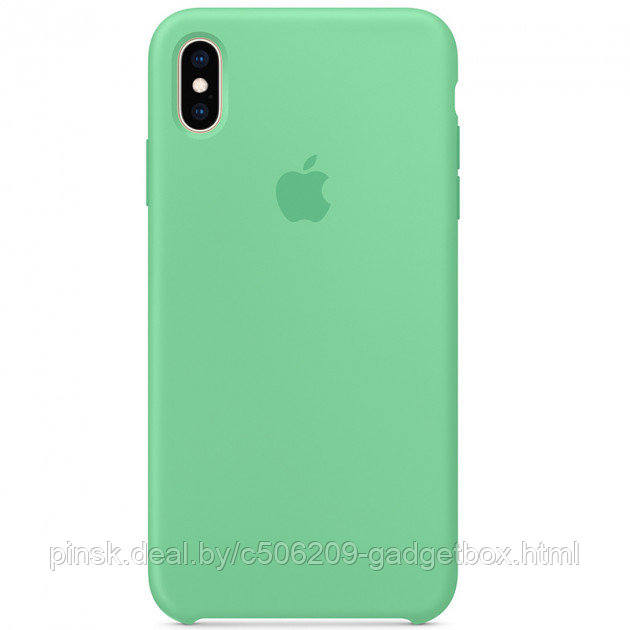 Чехол Silicone Case для Apple iPhone X Max / iPhone XS Max, #50 Spearmint (Мятный) - фото 1 - id-p146124368