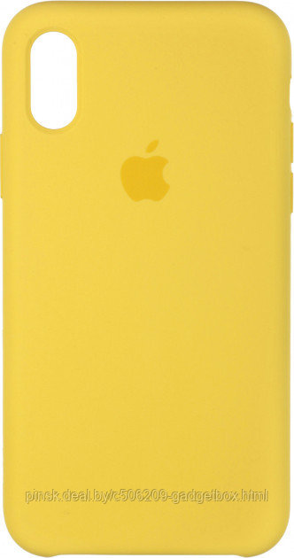 Чехол Silicone Case для Apple iPhone X Max / iPhone XS Max, #51 Canary yellow (Канареечный) - фото 1 - id-p146124369