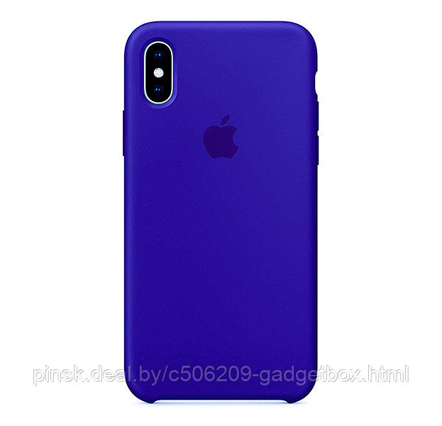 Чехол Silicone Case для Apple iPhone X Max / iPhone XS Max, #53 Cornflower (Васильковый) - фото 1 - id-p146124371