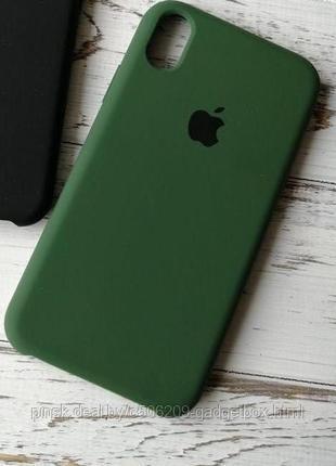 Чехол Silicone Case для Apple iPhone X Max / iPhone XS Max, #58 Midnight green (Виридан) - фото 1 - id-p146124376