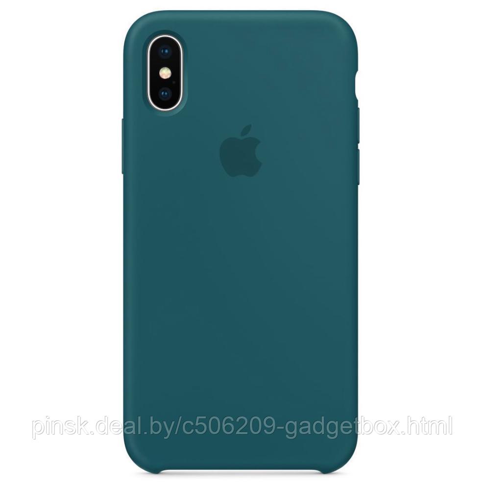 Чехол Silicone Case для Apple iPhone X Max / iPhone XS Max, #59 Grapefruit (Грейпфрут) - фото 1 - id-p146124377