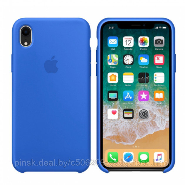 Чехол Silicone Case для Apple iPhone XR, #3 Royal blue (Ярко-синий) - фото 1 - id-p146124391
