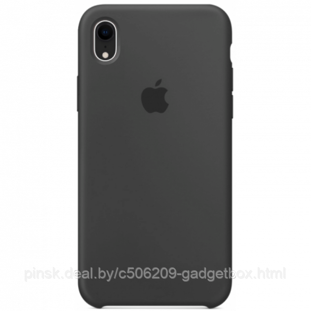 Чехол Silicone Case для Apple iPhone XR, #15 Dark Gray (Темно-серый) - фото 1 - id-p146124404