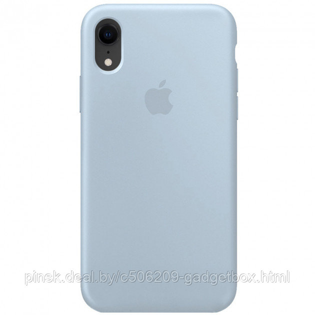 Чехол Silicone Case для Apple iPhone XR, #26 Mist blue (Серый) - фото 1 - id-p146124415