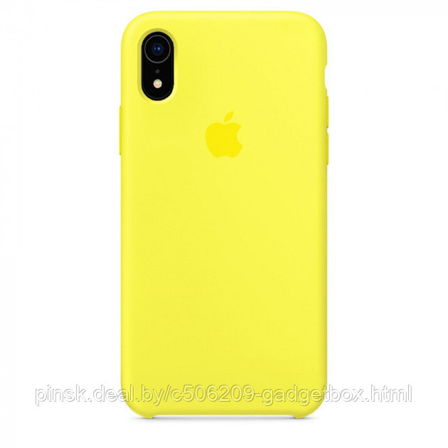 Чехол Silicone Case для Apple iPhone XR, #32 Flash (Желтый неон) - фото 1 - id-p146124421