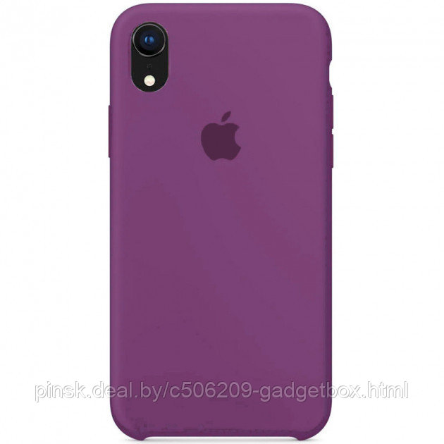 Чехол Silicone Case для Apple iPhone XR, #52 Grape purple (Марсала) - фото 1 - id-p146124441