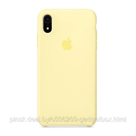 Чехол Silicone Case для Apple iPhone XR, #55 Mellow yellow (Лимоный) - фото 1 - id-p146124444