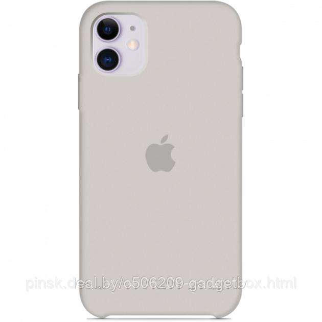 Чехол Silicone Case для Apple iPhone 11, #11 Stone (Светло-серый) - фото 1 - id-p146124470