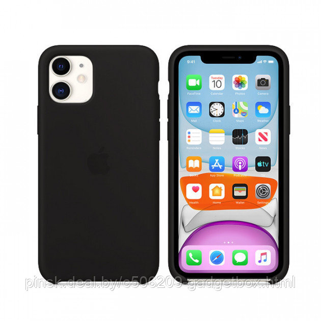 Чехол Silicone Case для Apple iPhone 11, #18 Black (Черный) - фото 4 - id-p146124477