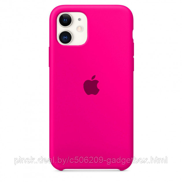 Чехол Silicone Case для Apple iPhone 11, #47 Barbie pink (Розовый неон) - фото 1 - id-p146124506