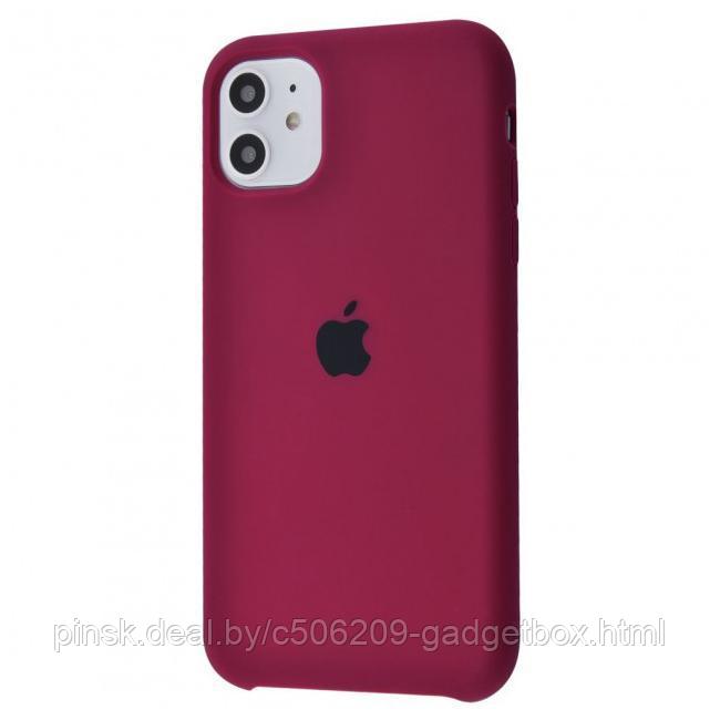 Чехол Silicone Case для Apple iPhone 11, #52 Grape purple (Марсала) - фото 1 - id-p146124511