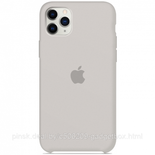 Чехол Silicone Case для Apple iPhone 11 Pro, #11 Stone (Светло-серый) - фото 1 - id-p146124540