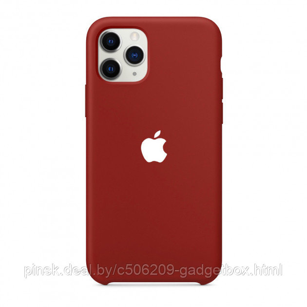 Чехол Silicone Case для Apple iPhone 11 Pro, #33 Cherry (Темно-красный) - фото 1 - id-p146124562