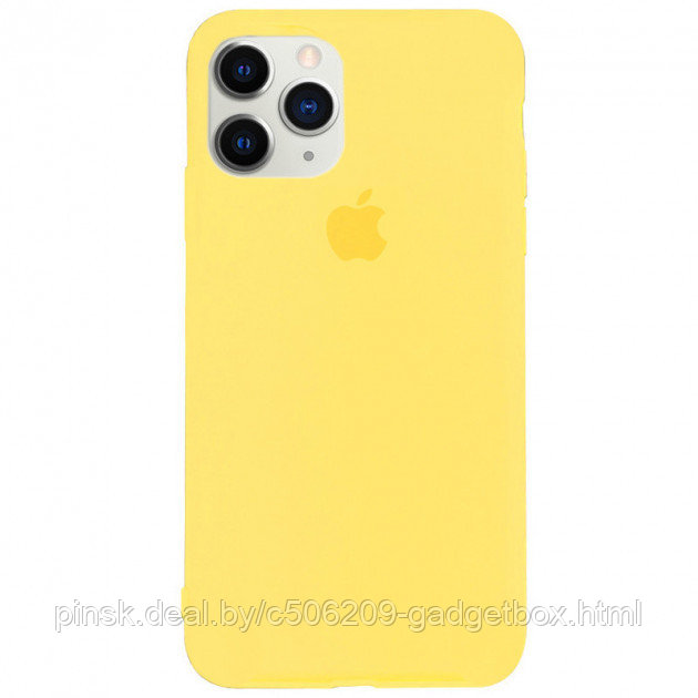 Чехол Silicone Case для Apple iPhone 11 Pro Max, #4 Yellow (Желтый) - фото 1 - id-p146124603