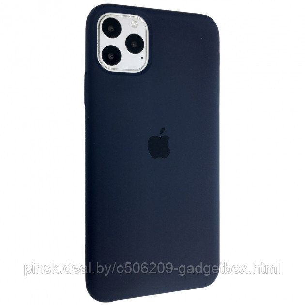 Чехол Silicone Case для Apple iPhone 11 Pro Max, #8 Dark blue (Темно-синий) - фото 2 - id-p146124607