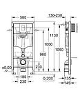 ИНСТАЛЛЯЦИЯ ДЛЯ УНИТАЗА GROHE RAPID SL 38775001 (38775) С КНОПКОЙ, фото 2