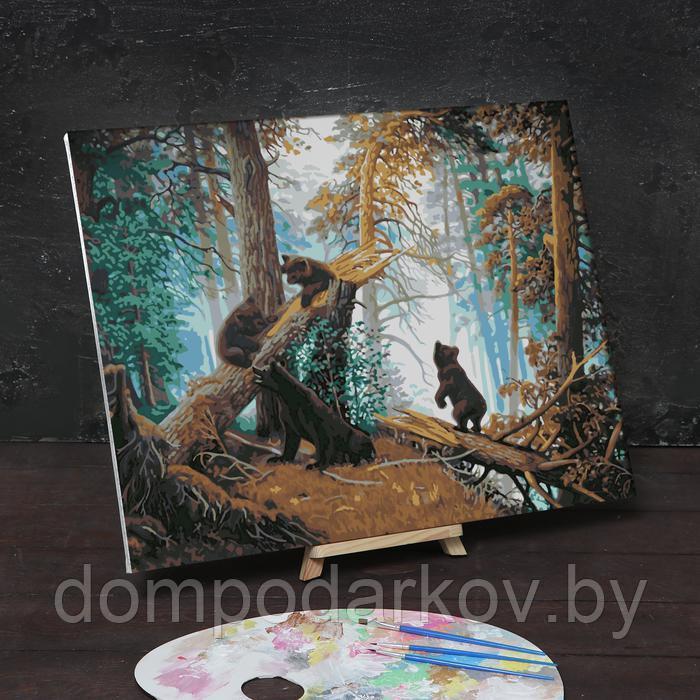Картина по номерам на холсте с подрамником «Утро в сосновом лесу» И.И.Шишкин, К.А.Савицкий 40х50 см - фото 1 - id-p146151191