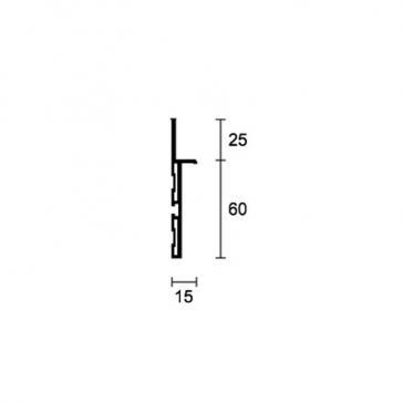 Скрытый плинтус Profilpas Metal line 87/6 3,0м серебро - фото 3 - id-p146151699