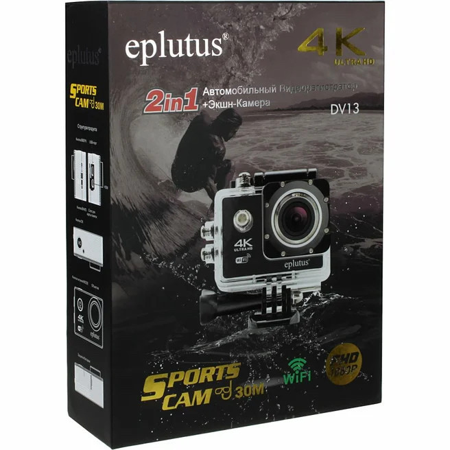Экшн камера Eplutus 4K Ultra HD Wi-Fi - фото 7 - id-p146029251