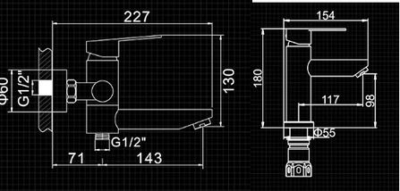 Комплект смесителей 3 в 1 из нержавеющей стали Ledeme L70103, фото 3