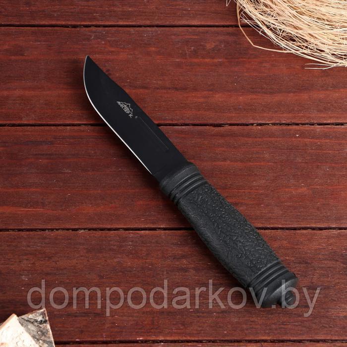 Нож тактический "Альфа", клинок 11см, со стеклобоем, черный - фото 3 - id-p146152823