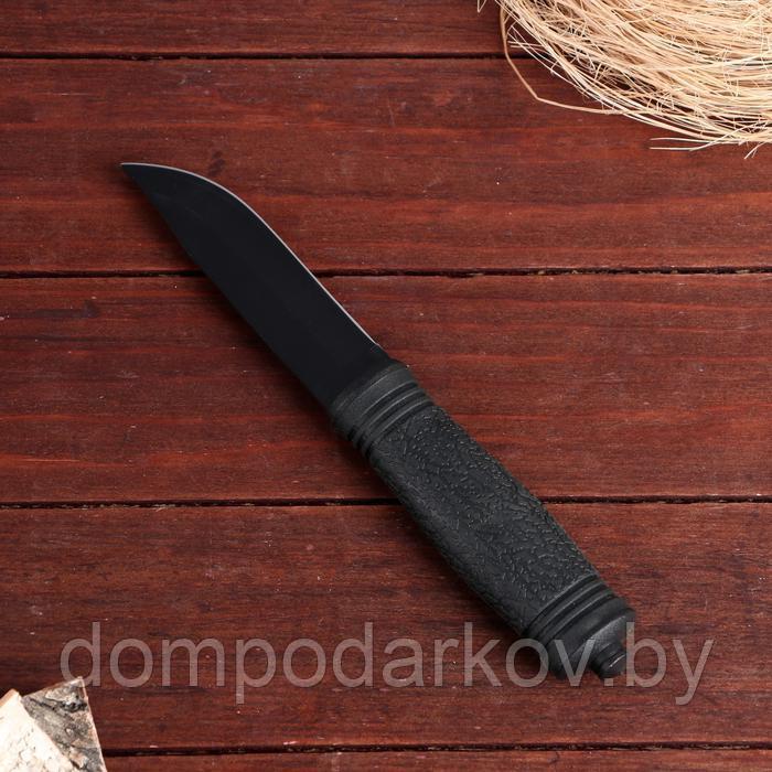 Нож тактический "Альфа", клинок 11см, со стеклобоем, черный - фото 4 - id-p146152823