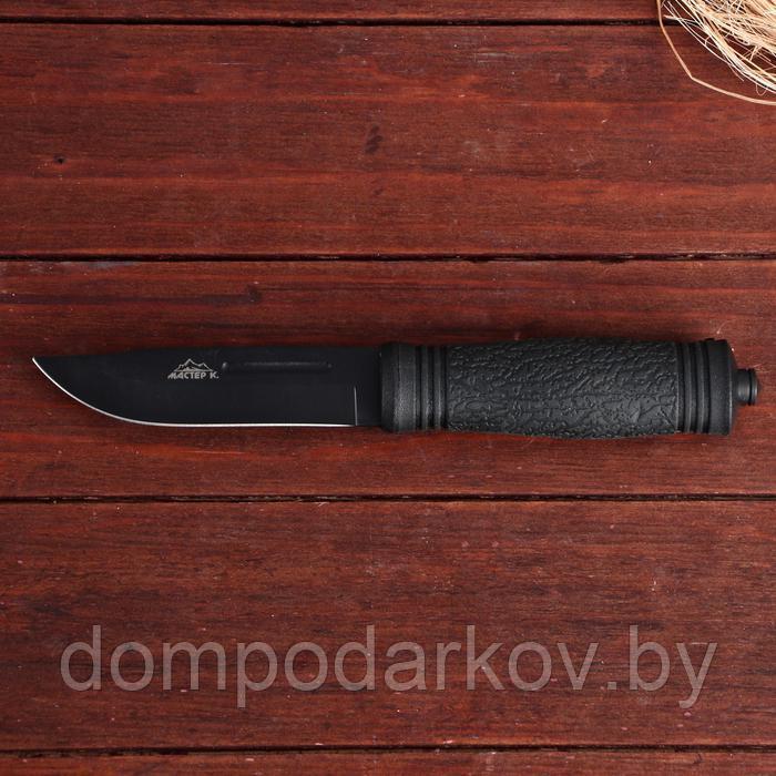 Нож тактический "Альфа", клинок 11см, со стеклобоем, черный - фото 5 - id-p146152823