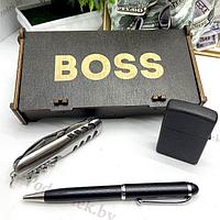 Подарочный набор «BOSS» зажигалка, ручка, мультитул