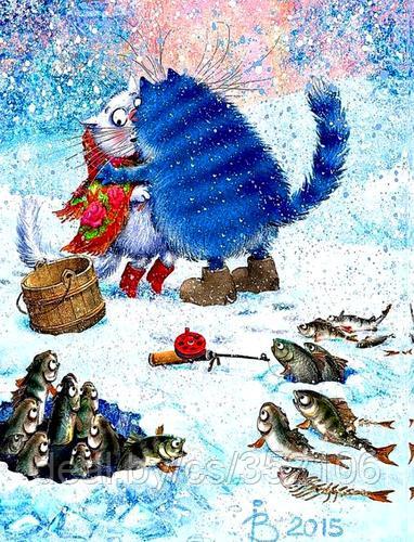Рисование по номерам "Рыбацкое счастье" картина