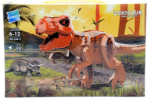 Конструктор Тираннозавр со звуком 048-2, + 2 минифигурки, лего динозавры