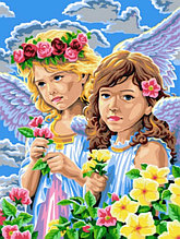 Рисование по номерам "Два ангела" картина