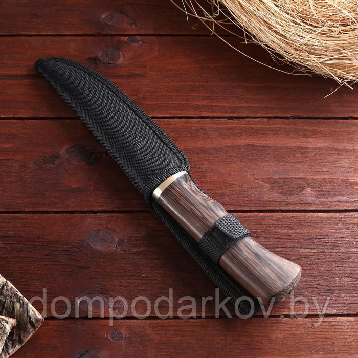 Нож охотничий Мастер К, лезвие 15 см, в чехле, деревянная рукоять, микс - фото 3 - id-p146182474