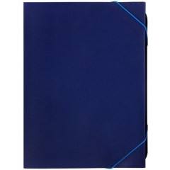 Папка на резинке А4 синяя, 0,4мм - фото 1 - id-p146183826
