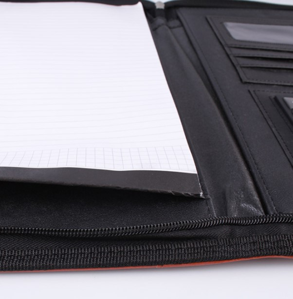 Папка бизнес-органайзер к/з 33х25см + калькулятор + блок А4, с ручками (коричневый) - фото 7 - id-p146187911
