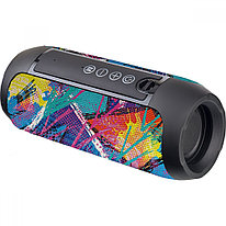 Портативная колонка Perfeo STREET ART 10W, Bluetooth, FM, microSD, USB, AUX, TWS, 1200mAh, чёрная с рисунком