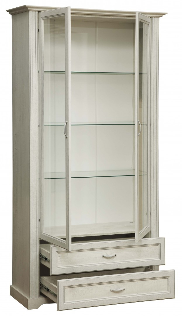 Шкаф с витриной 32.05 Сохо (бетон пайн белый) - фото 2 - id-p146195512