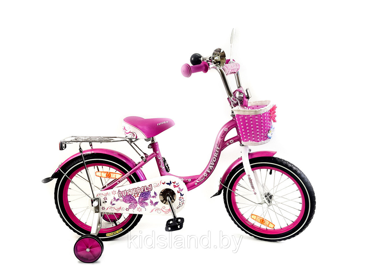 Детский велосипед Favorit Butterfly 16" розовый - фото 1 - id-p72708898