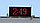 Электронные часы-термометр-календарь 64х32см, красные, фото 3