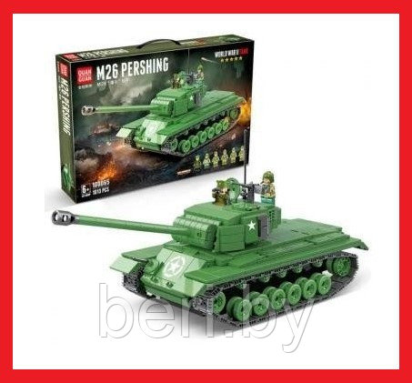 100065 Конструктор Quanguan "Американский танк M26 Pershing ", 1013 деталей, аналог LEGO (Лего)