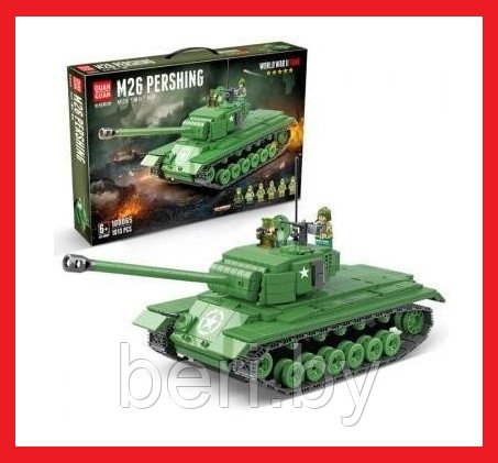 100065 Конструктор Quanguan "Американский танк M26 Pershing ", 1013 деталей, аналог LEGO (Лего) - фото 1 - id-p146204712