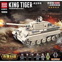 100066 Конструктор Quanguan Немецкий тяжелый танк Королевский Тигр (King Tiger), 978 деталей, аналог LEGO