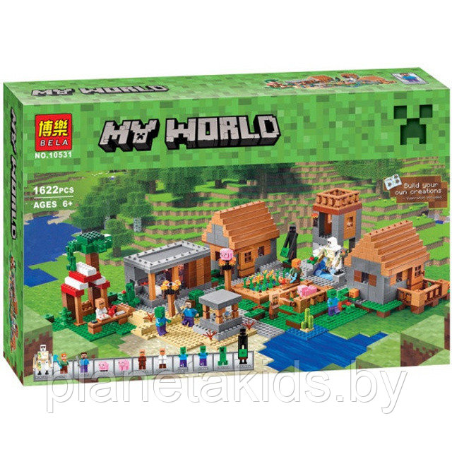 Конструктор Bela My World 10531 Деревня (аналог Lego Minecraft 21128) 1622 детали - фото 6 - id-p146211868