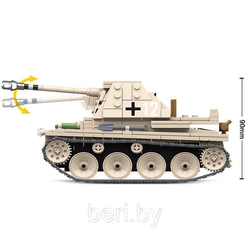 100083 Конструктор Quanguan "Немецкая противотанковая САУ" Marder III, 608 деталей, аналог LEGO - фото 3 - id-p146215173