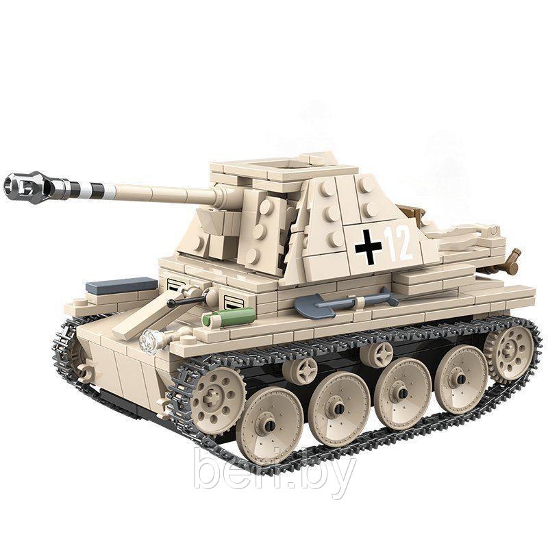 100083 Конструктор Quanguan "Немецкая противотанковая САУ" Marder III, 608 деталей, аналог LEGO - фото 2 - id-p146215173